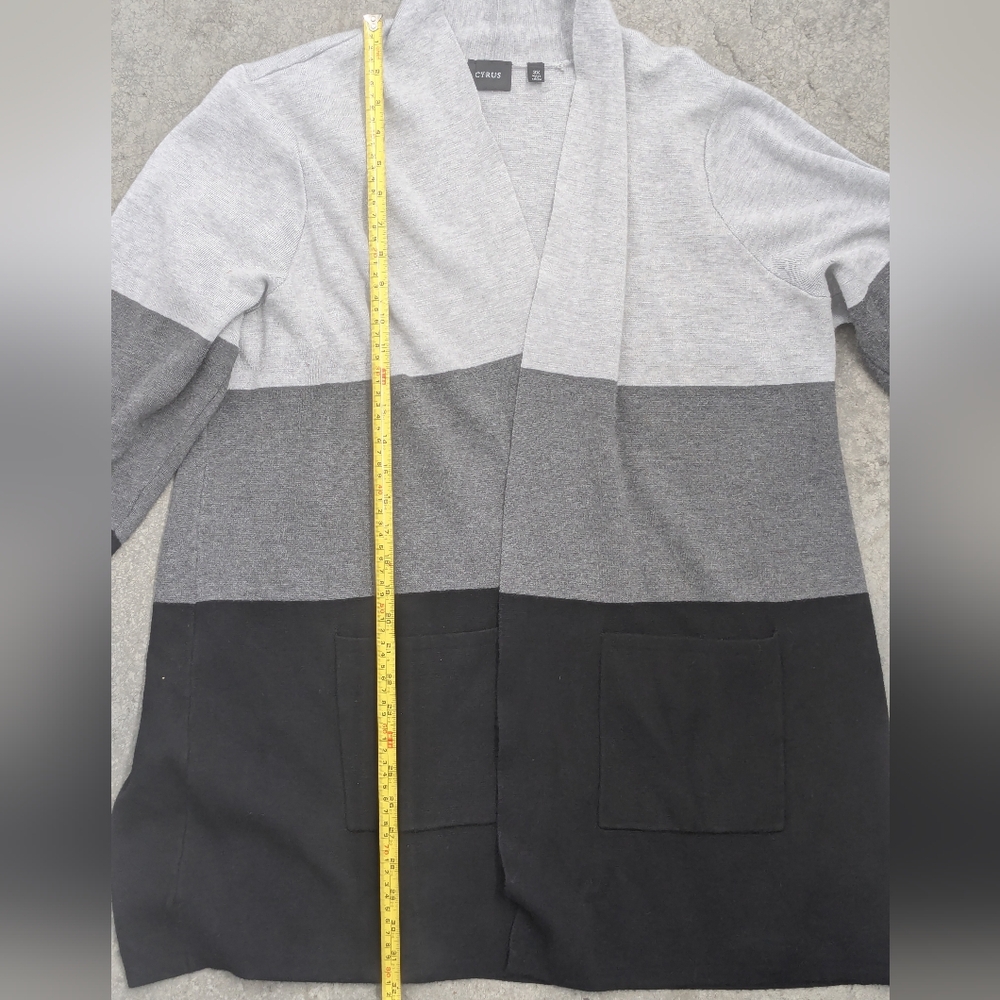 Cyrus The Colorblock Open Cardigan - Picture 5 of 14